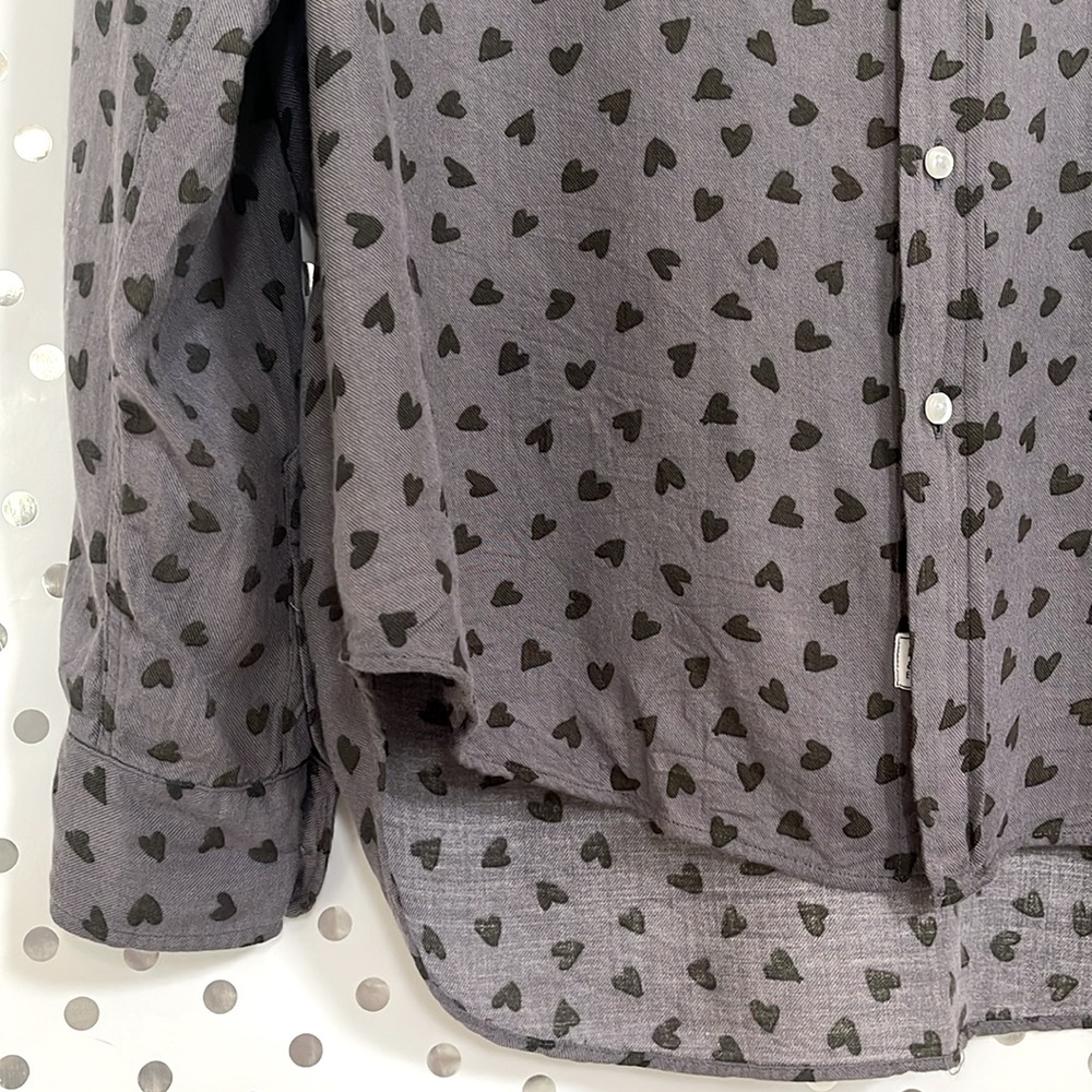 Frank & Eileen Gray Heart-Print Button-Down Shirt - Picture 4 of 10